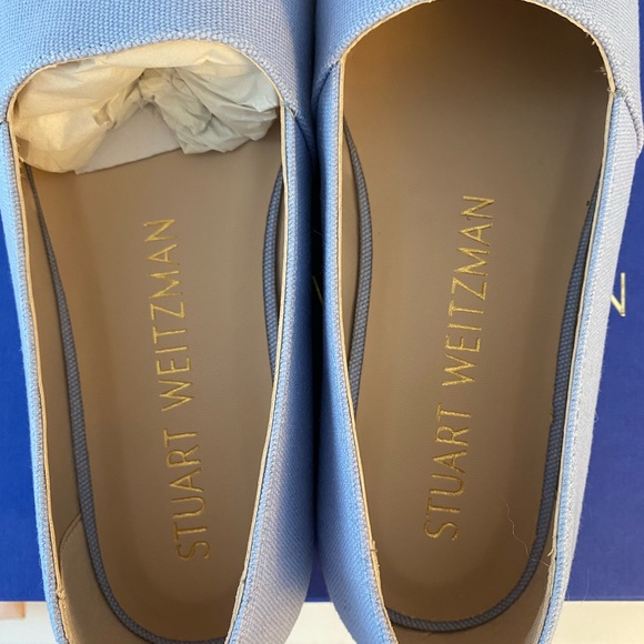 Stuart Weitzman NWB | Dree Canvas Espadrilles Sz 38 Light Blue - Picture 8 of 16